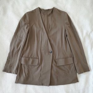 COS Brown Taupe Relaxed Jersey Blazer XS